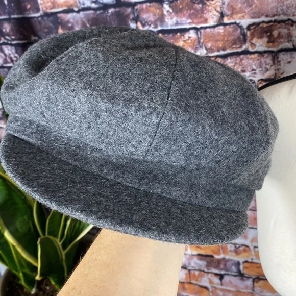 Nathaniel Cole Grey Classic Crown Cap Wool Lined Grey Size L - Picture 11 of 12